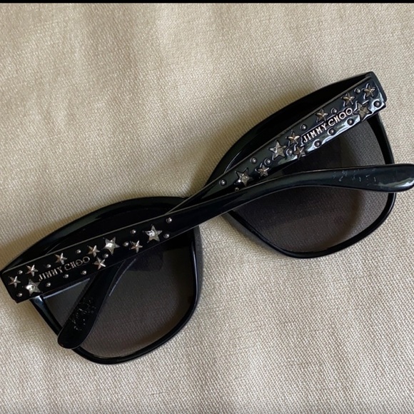 Jimmy Choo Chanty black star embellished sunglasses - Picture 3 of 7